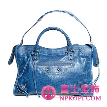 バレンシアガ（BALENCIAGA）ザ・シティ　レディースハンドバッグ　ブルー　115748-D94JT-4175 